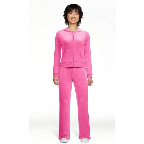 Unknown Tops - Women’s Large Pink Velour Tracksuit Mean Girls Cool Mom
